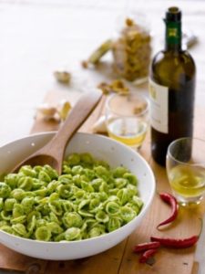 Orecchiette with Broccoli and Walnut Pesto